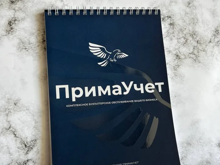 Корпоративный блокнот на металлической пружине с лакированной обложкой