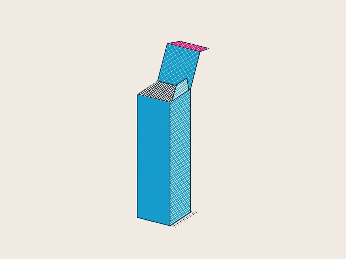 Визуализация: Коробка-пачка 30×105×30 мм