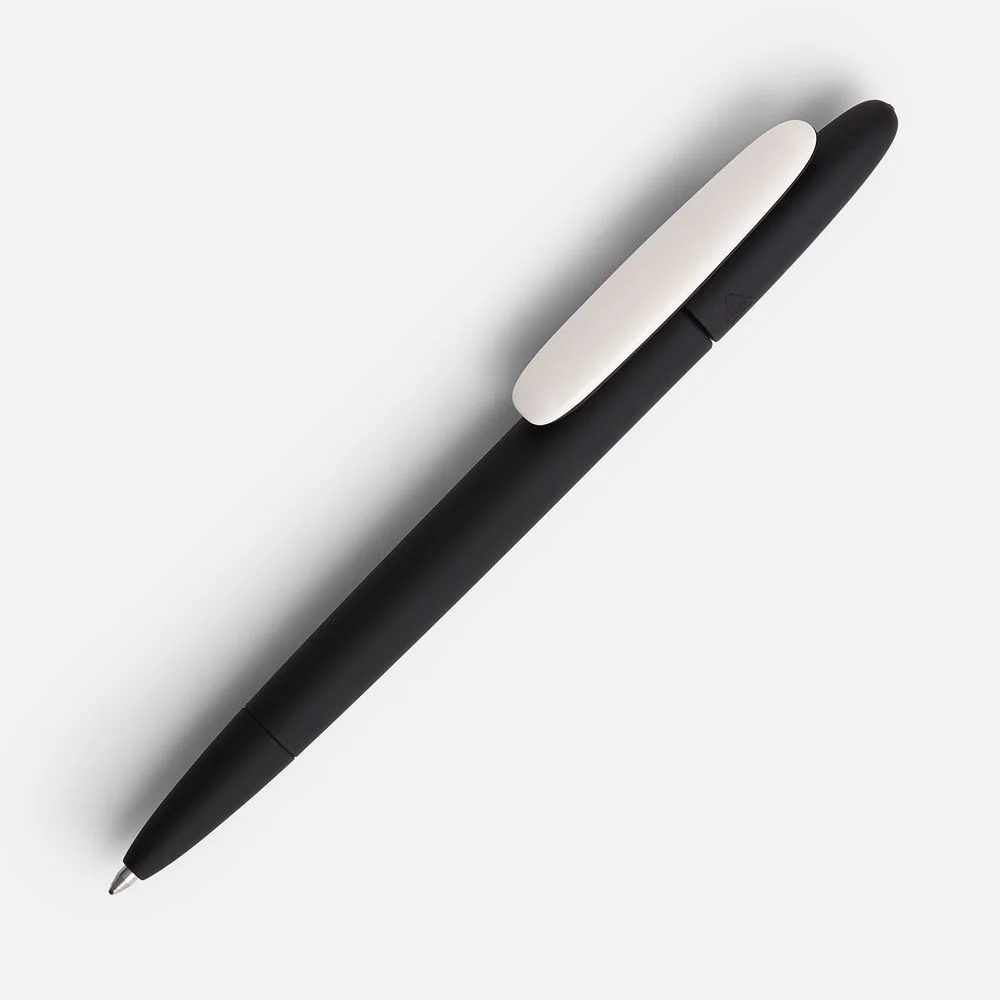 Ручка шариковая Prodir DS5 TRR-P Soft Touch, черная с белым