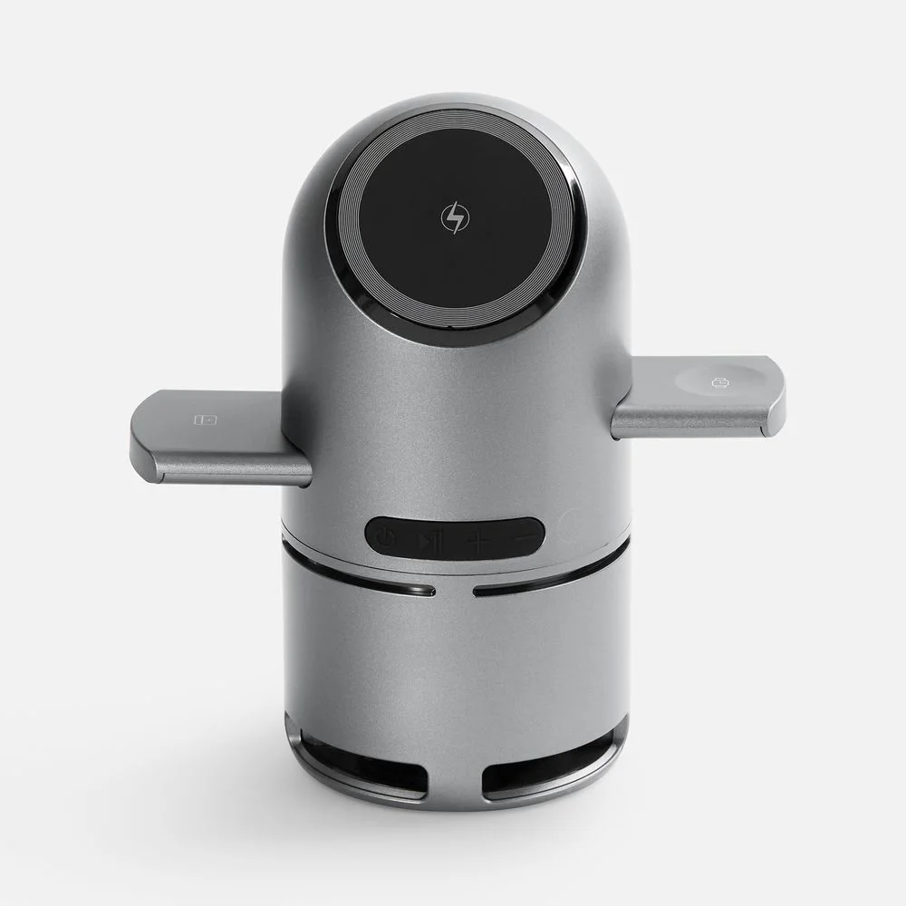 Bluetooth-колонка с беспроводной зарядкой Droid, серая