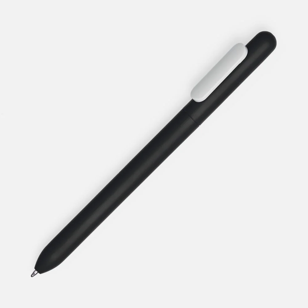 Ручка шариковая Swiper Soft Touch, черная с белым