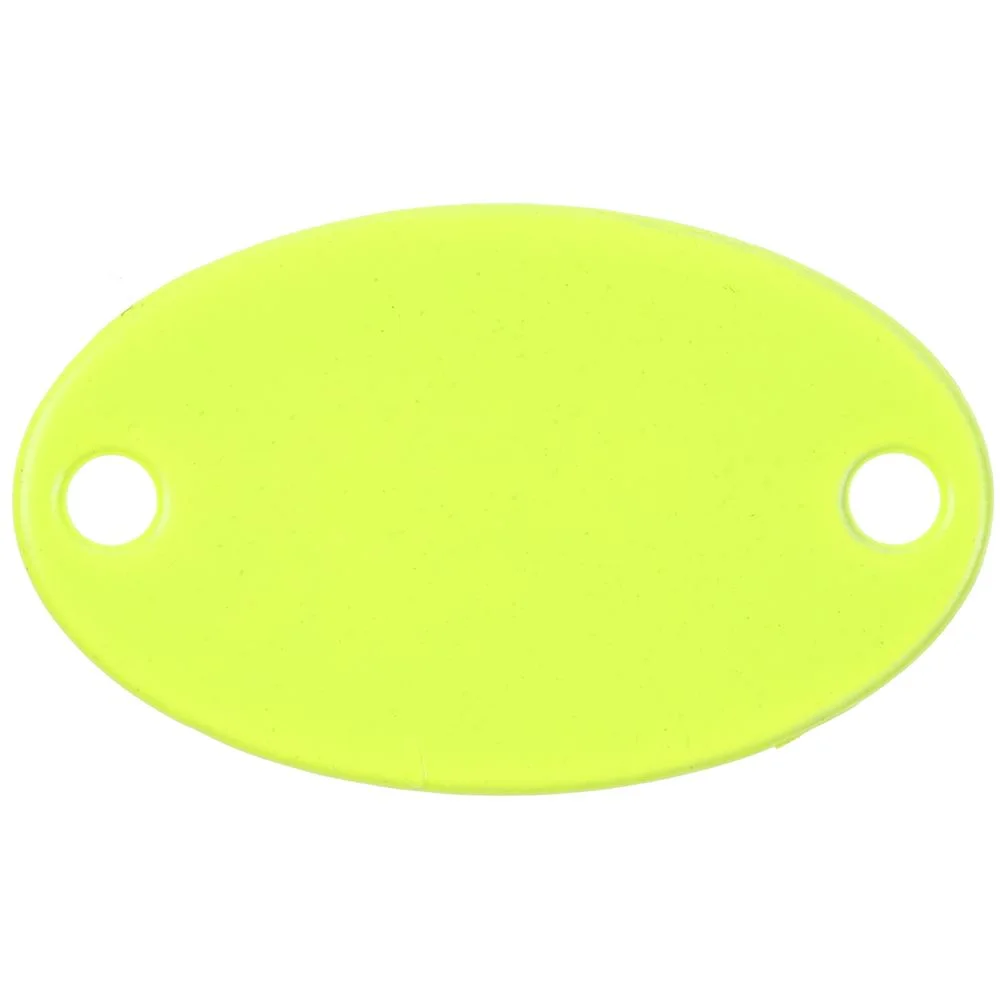 Шильдик металлический Alfa Oval, желтый неон