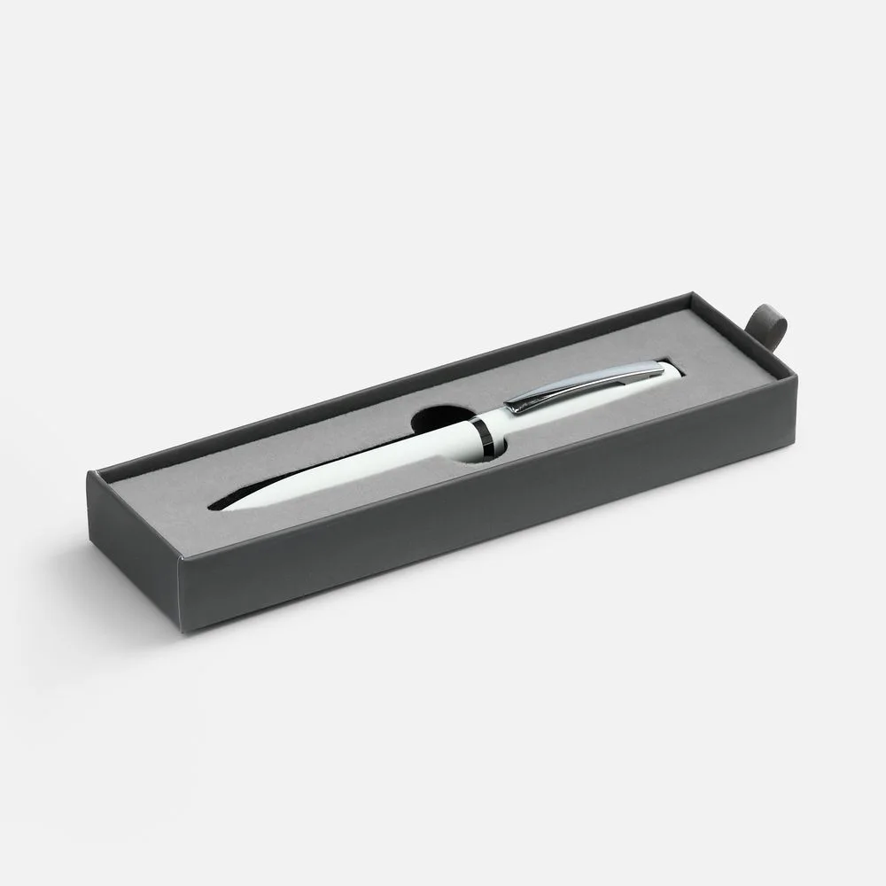 Ручка шариковая Bolt Soft Touch в футляре, белая