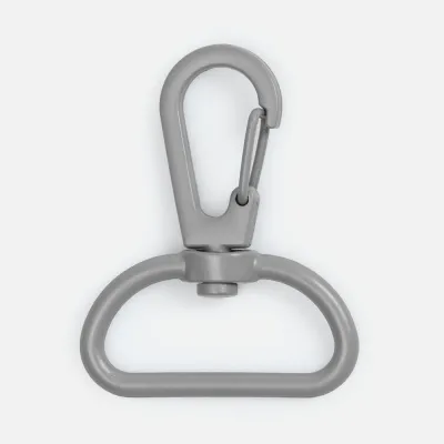 Застежка-карабин Snap Hook, L, серая, серый
