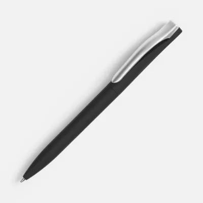 Ручка шариковая Pin Soft Touch, черная, черный