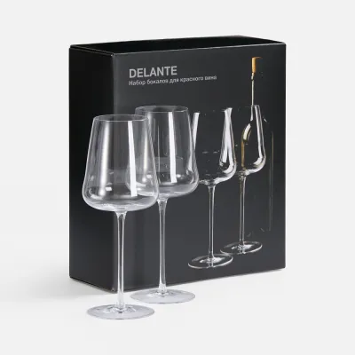 Набор из 2 бокалов для красного вина Delante, красный
