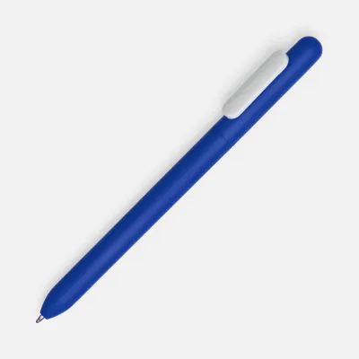 Ручка шариковая Swiper Soft Touch, синяя с белым, белый