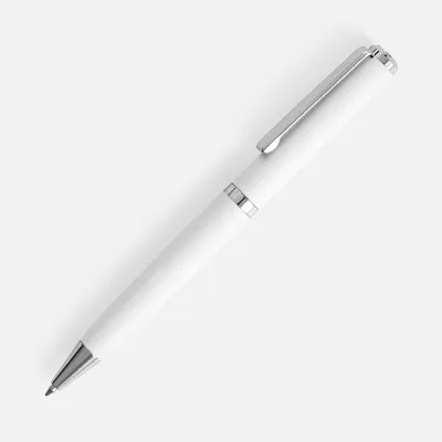 Ручка шариковая Inkish Chrome в футляре, белая, белый