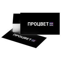 Визитки 3+3 (шелкография, по три цвета с каждой стороны)