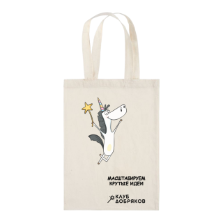 Холщовая сумка «Клуб добряков», неокрашенная