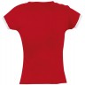 Футболка женская Moorea 170, красная с белой отделкой
