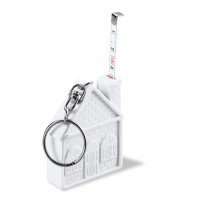 Брелок «Дом» с рулеткой 2 м, белый