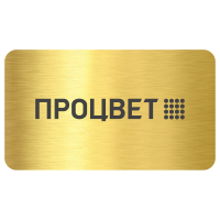 Бейдж из пластика 70х40 мм, без окна, с гравировкой