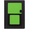 Ежедневник Mobile, недатированный, черный с зеленым