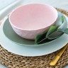 Тарелка суповая Club Organic, розовая