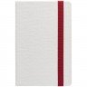 Блокнот Tex, белый с красным