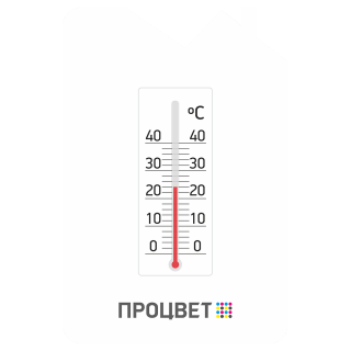 Фигурный (вырубной) виниловый магнит с термометром, до формата А6.