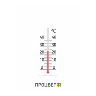 Рекламный магнит с термометром 9×12 см виниловый