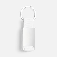 Брелок Inlet с тканевой вставкой, белый