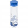 Бутылка для воды «Не разлейся вода», прозрачная с синей крышкой