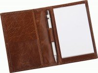 Записная книжка с карандашом, цвет кофейный