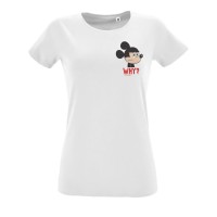 Футболка женская Minnie. Why?, белая