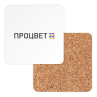 Бирдекель/подставка под пиво 100×100 мм из пивного картона и пробки