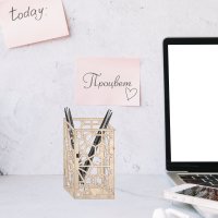 Карандашница из дерева, 50х90 мм