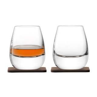 Набор из 2 стаканов Islay Whisky с деревянными подставками