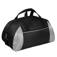 Дорожная сумка Silver Dots, черная с серебристыми элементами