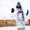 Варежки Snow Fairy, синие (василек)