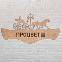 Табличка (вывеска) фигурной формы, 300х150 мм