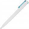 Ручка шариковая Split White Neon, белая с голубым