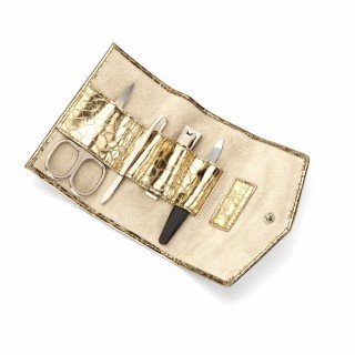 Маникюрный набор Snakeskin, золотистый