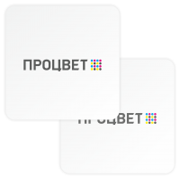 Бирдекель/подставка под пиво размером 90х90 мм из пивного картона (изображение с двух сторон)