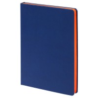 Ежедневник Blues недатированный, синий с оранжевым