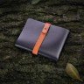 Автобумажник Leaf Explorer, черный с коричневым хлястиком
