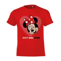 Футболка детская «Минни Маус. Best Girl Ever», красная