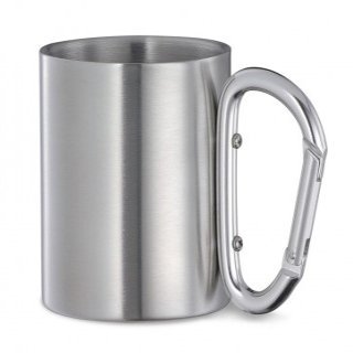 Кружка Carabine 190, с серебристой ручкой-карабином