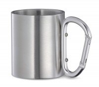Кружка Carabine 190, с серебристой ручкой-карабином