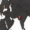 Деревянная карта мира World Map True Puzzle Small, черная