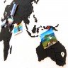 Деревянная карта мира World Map True Puzzle Small, черная