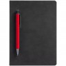Ежедневник Magnet с ручкой, черный с красным