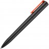 Ручка шариковая Split Black Neon, черная с неоново-красным (коралловым)