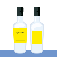 Комплект этикеток на водочную бутылку, 2 этикетки