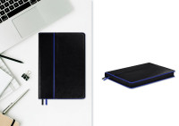 Ежедневник Alanis, недатированный, черный с синим