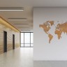 Деревянная карта мира World Map True Puzzle Large, коричневая