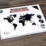 Деревянная карта мира World Map Wall Decoration Small, черная