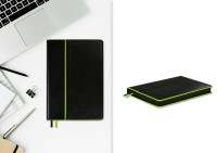 Ежедневник Alanis, недатированный, черный с зеленым