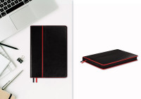 Ежедневник Alanis, недатированный, черный с красным